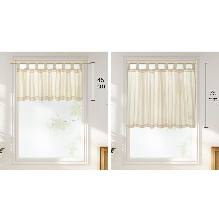 커튼킹 주방 커튼 창문가리개커튼 쉬폰바란스 현관중문커튼 주방 창문커텐 예쁜주방커텐 발란스 미니커튼 봉집형 1p