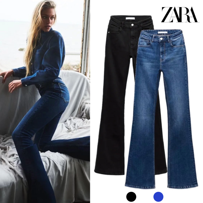 Zara 여성 플레어 청바지 부츠컷 데님 진 5862194