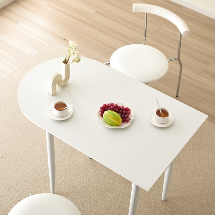 쿠리브 모던 심플 입식테이블 반타원 식탁