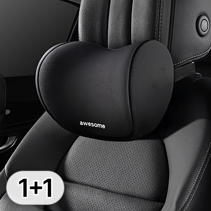 11 차량용 메모리폼 목쿠션 세트 차량 헤드레스트 쿠션 베개 자동차 목베개 여행용 목받침 목베게 2p 고급형