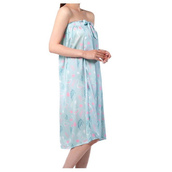 퍼펙트캐디 여성 실크 골프 샤워랩 가운 목욕랩스타일 벨크로타입 초경량, 민트, 1개