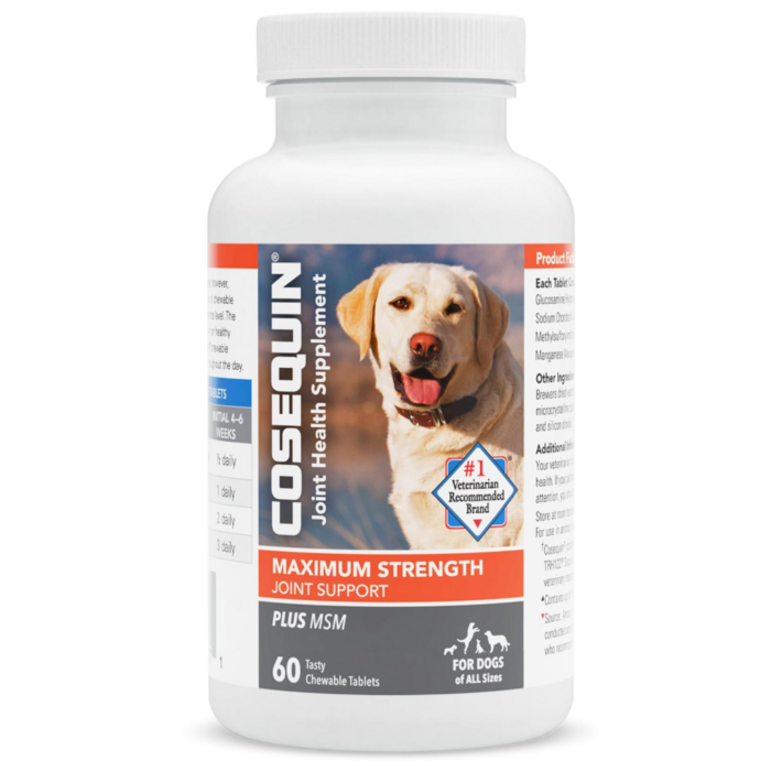 Nutramax 코세퀸 조인트 헬스 서플리먼트 플러스 MSM  HA, 60 츄어블 타블렛