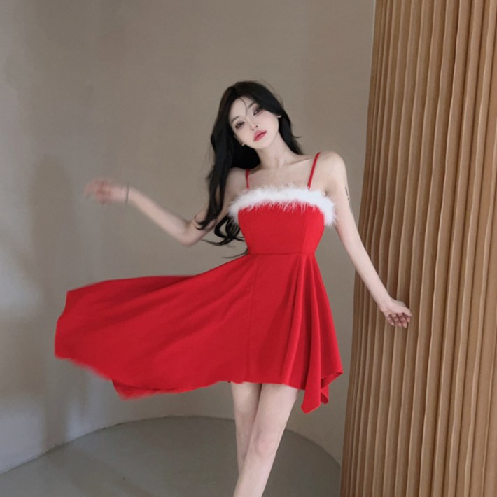 퍼니걸스 6670 뷔스티에 나시 사선 언발 프릴 미니 원피스 퍼니걸스 6670 뷔스티에 나시 사선 언발 프릴 미니 원피스