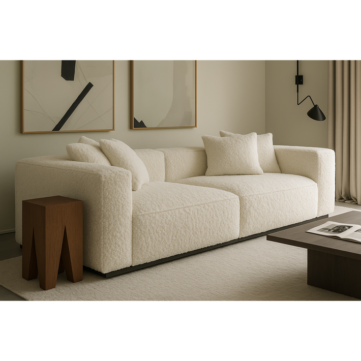 이아 몽글테디 부클레 극세사 고탄력 쇼파커버, 1개, 아이보리