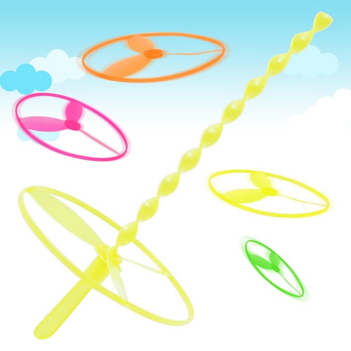 꽈배기 플라잉 낙하산놀이 야외 장난감, 1개