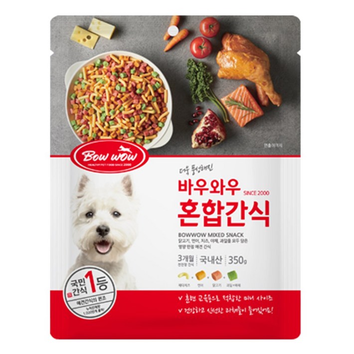 바우와우 혼합 강아지 간식 350g