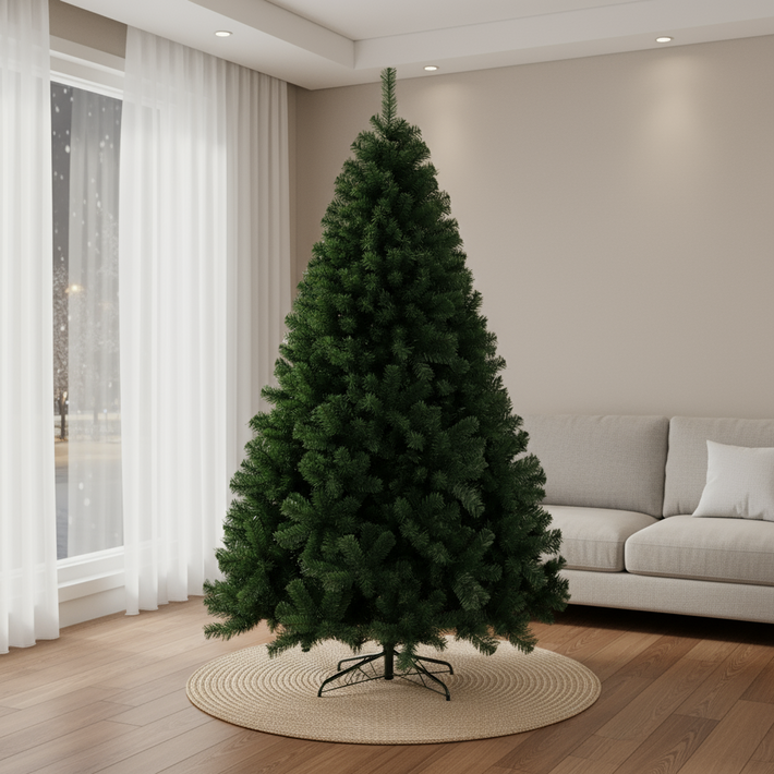 아우랴 무장식 크리스마스 트리 대형 고급 PEPVC 전나무 트리나무 소품 북유럽 인테리어 거실 포레스트그린