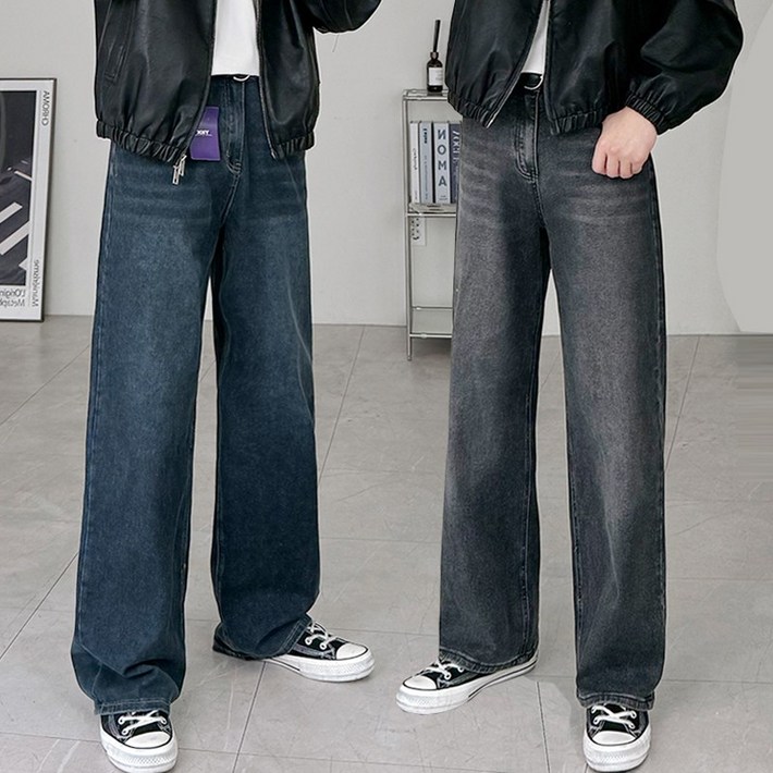 고퀄리티 S3XL 숏기본롱 맨쉬 와이드 데님 청바지
