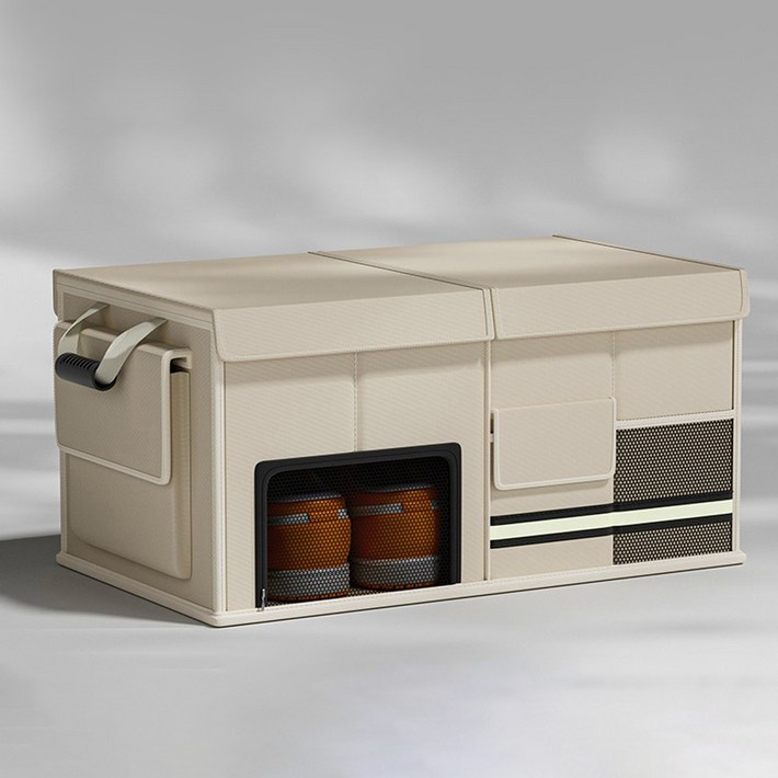 YOKOSOO 자동차 트렁크 정리박스 다기능 접이식 정리함, 화이트