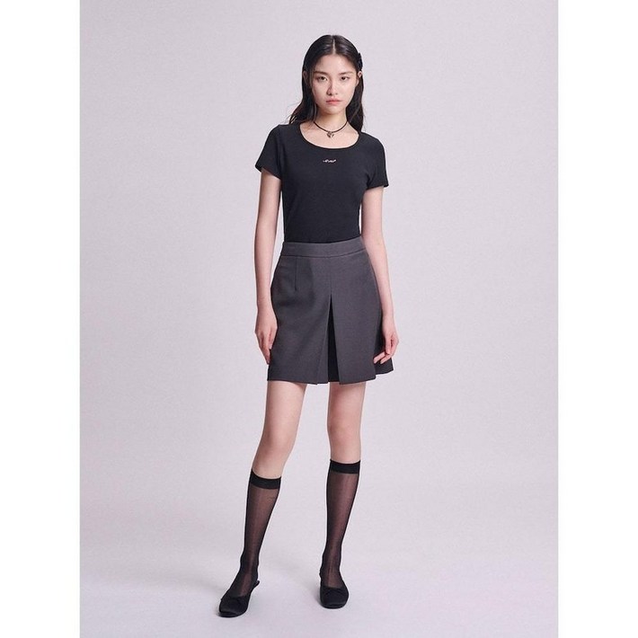 매장정품 빈폴레이디스 슬림핏 반소매 티셔츠 블랙 감성 모던핏