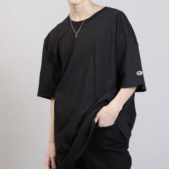 챔피온 무지티 반팔티 T425 흰티 검정티