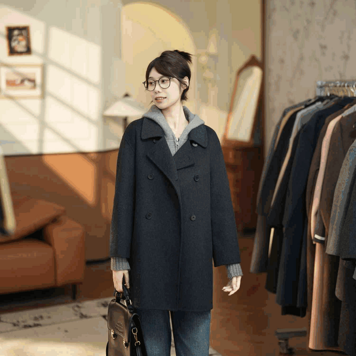 밀크봉봉 여성 루즈핏 캐주얼 날씬해 보이는 여성스러운 봄 가을 겨울 고급스러운 코트