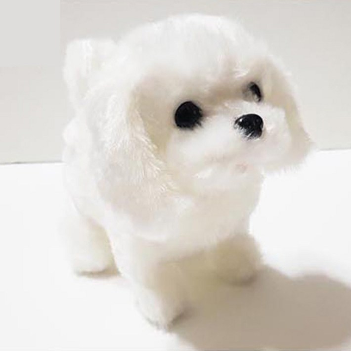 UB toy 움직이는 강아지 인형, 화이트, 1개, 16cm UB toy 움직이는 강아지 인형, 화이트, 1개, 16cm