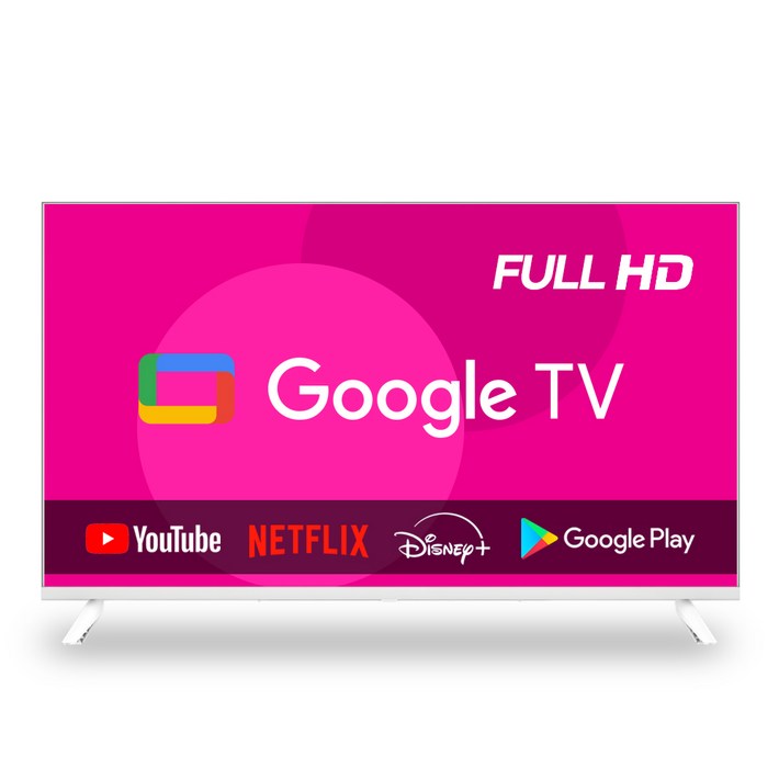 이브이 32인치 81cm FHD 스마트 구글TV 화이트 에너지효율 1등급, 고객직접설치, 스탠드형, 32인치 FHD 구글TV 화이트, 81cm 이브이 32인치 81cm FHD 스마트 구글TV 화이트 에너지효율 1등급, 고객직접설치, 스탠드형, 32인치 FHD 구글TV 화이트, 81cm
