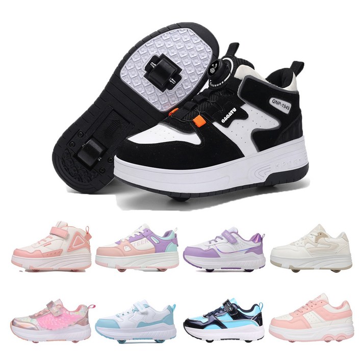 PHTEER 롤러슈즈 하이탑 바퀴달린운동화 롤러스케이트 2륜 T01