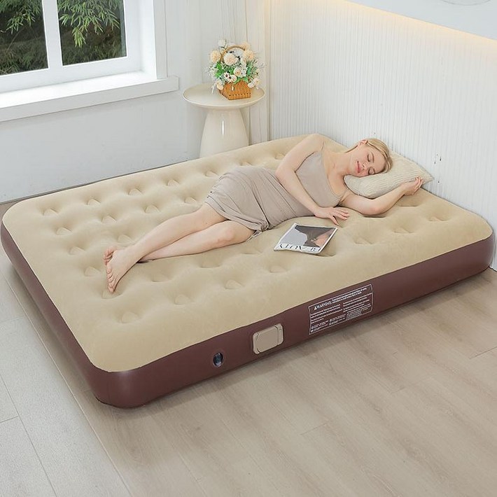 laderive 캠프 에어 매트리스 내장형 자동펌프 자동 충배기 매트리스