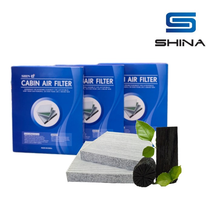 현대 111 신아 자동차 에어컨 활성탄필터, 3개, 포터2신형2017