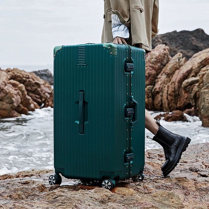 대형 화물용 캐리어 32인치 34인치 확장형 알루미늄 실버 여행가방 하드케이스 수화물 전용