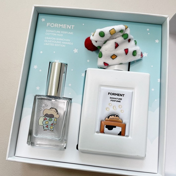 [신제품] 포맨트 코튼허그 향수 퍼퓸 겨울 리미티드 짱구 에디션 50ml+ 향수공병 (10ml)