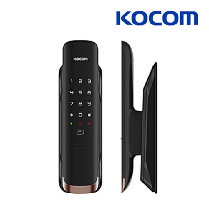 코콤 무타공 푸쉬풀 KDLS500 지문인식 도어락 아파트 방화문 번호키 교체설치 정품판매  키, 고객직접설치, KDLS500 고객직접설치
