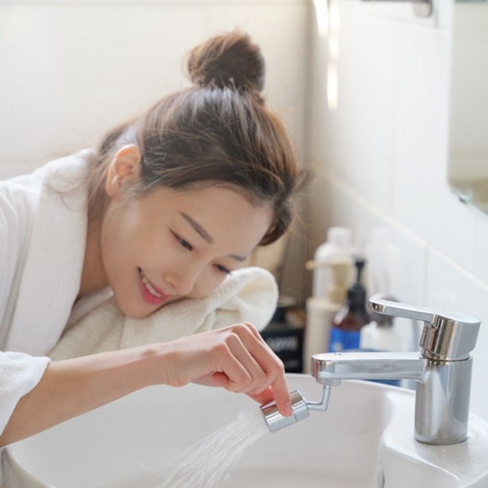 다니비 회전식 720도 수도꼭지 각도조절 워터탭  필터 3p 세트, 1세트