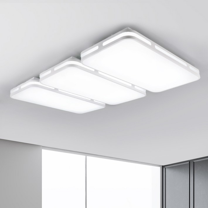 연하 LED 나르샤 거실6등 180W 삼성칩 주광색 플리커프리, 화이트 연하 LED 나르샤 거실6등 180W 삼성칩 주광색 플리커프리, 화이트