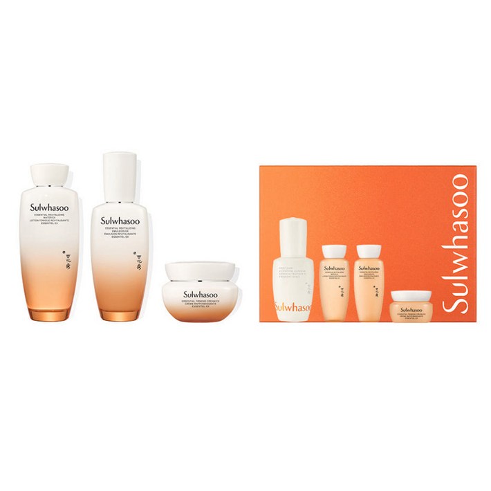 탄력크림 주름완화 보습지속 피부탄력강화 자음수150ml  자음유액125ml  탄력크림50ml  윤조에센스15ml  자음수15ml  자음유액15ml탄력크림5ml, 1세트, 1세트