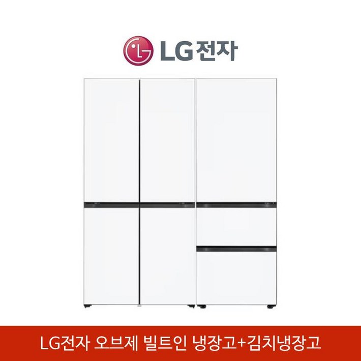 LG전자 디오스 오브제컬렉션 빌트인 냉장고김치냉장고 크림화이트