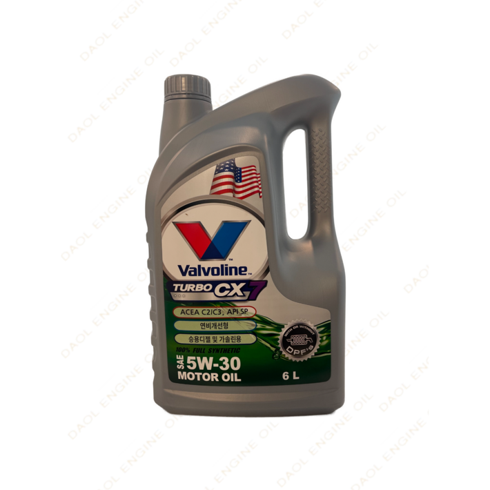 발보린 터보 CX7 5W30 6L, C2C3, API SP, 업그레이드제품, 가솔린디젤용, 신형, 1개, 발보린 터보 CX7