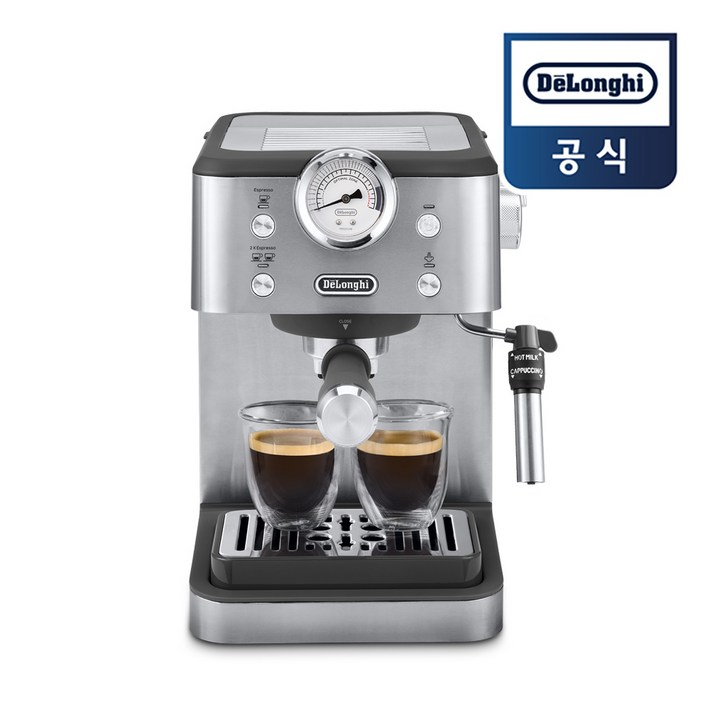 드롱기 클래식 반자동 커피머신 EM450.M, 메탈, EM450.M