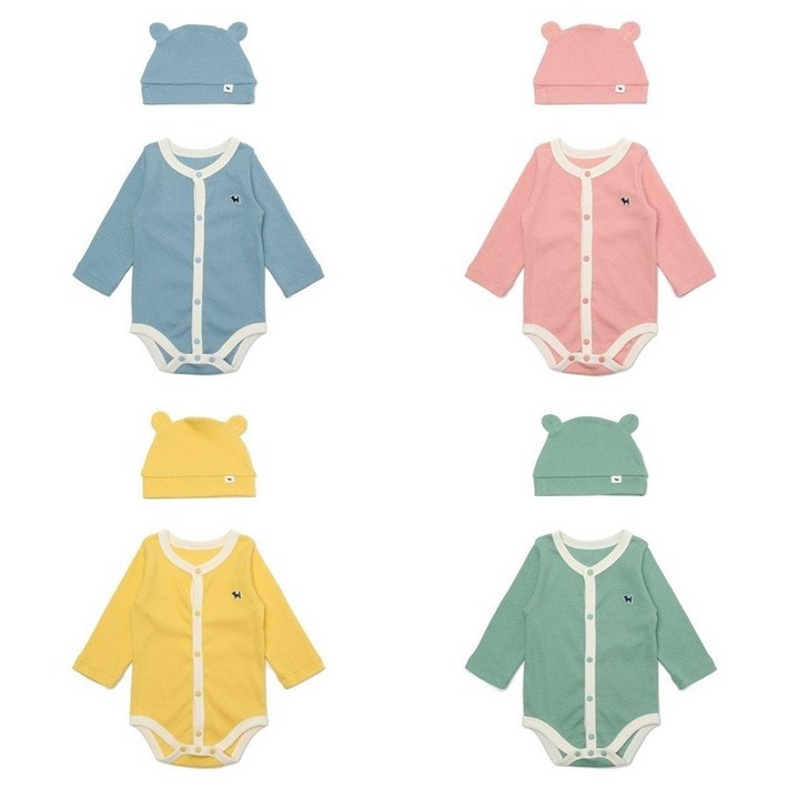 [AK플라자] [블루독베이비] 모달골지컬러배내바디수트 44170-040-16