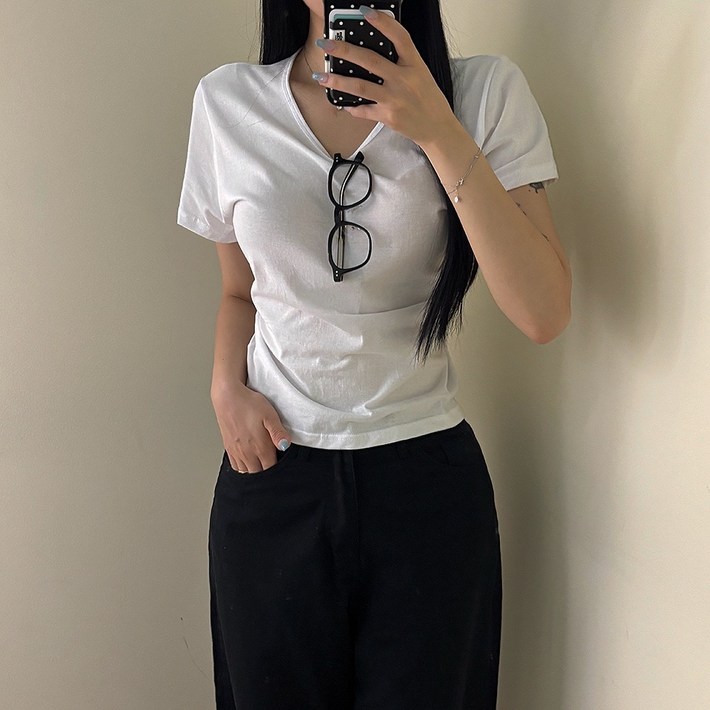 VANANA2 체형커버 유넥 무지 반팔