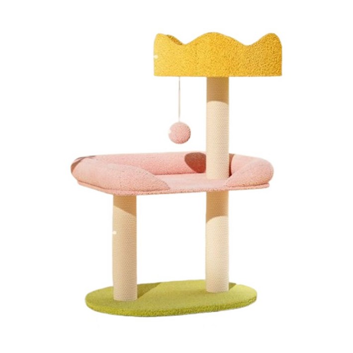 소형 럭셔리 캣타워 고양이 숨숨집 스크래쳐 일체형 원룸 미니 캣폴, 1개, bpf
