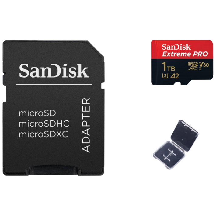 샌디스크 익스트림프로 마이크로SD카드 드론 액션캠 4K촬영용 메모리카드 SD카드 케이스, 1개, 1TB