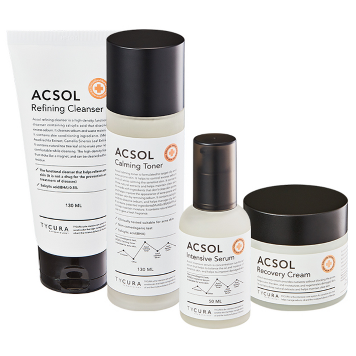 아크솔 4종 솔루션청소년, 성인 여드름화장품, 좁쌀화농성지성피부 적합