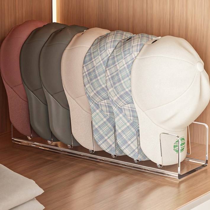 신형 모자 정리 거치대 가정용 탁상용 야구모자 진열대 아크릴 모자 수납 선반