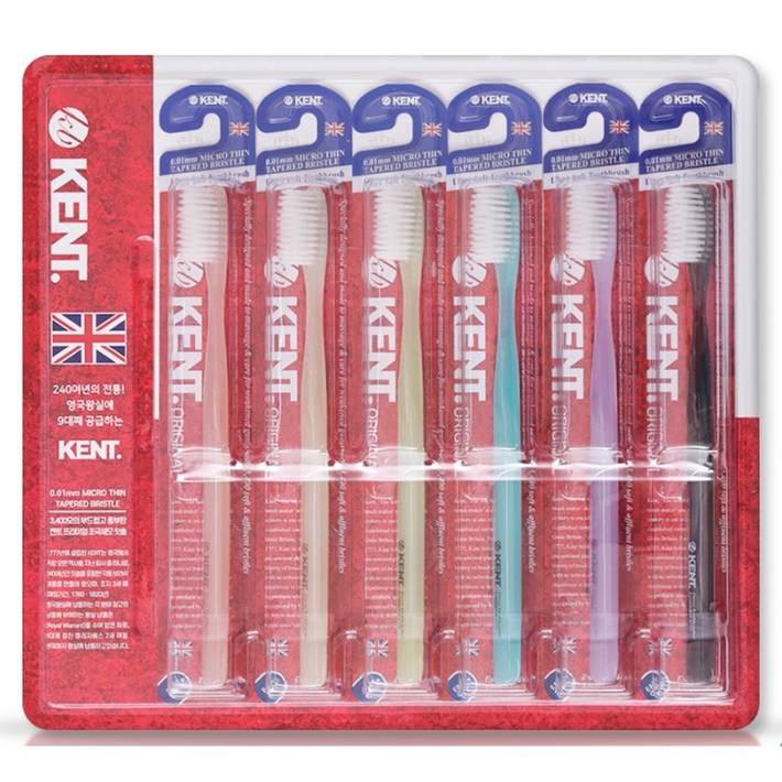켄트 오리지날 클래식 초극세모 칫솔세트, 6개입