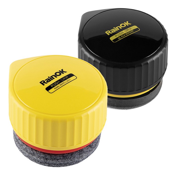 불스원 RainOK 푸시그립 발수코팅  유막제거제 세트, 1세트