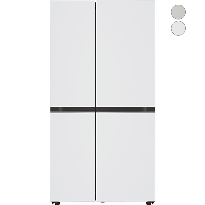 [색상선택형] LG전자 디오스 오브제컬렉션 양문형냉장고 S834AAA12 메탈 방문설치