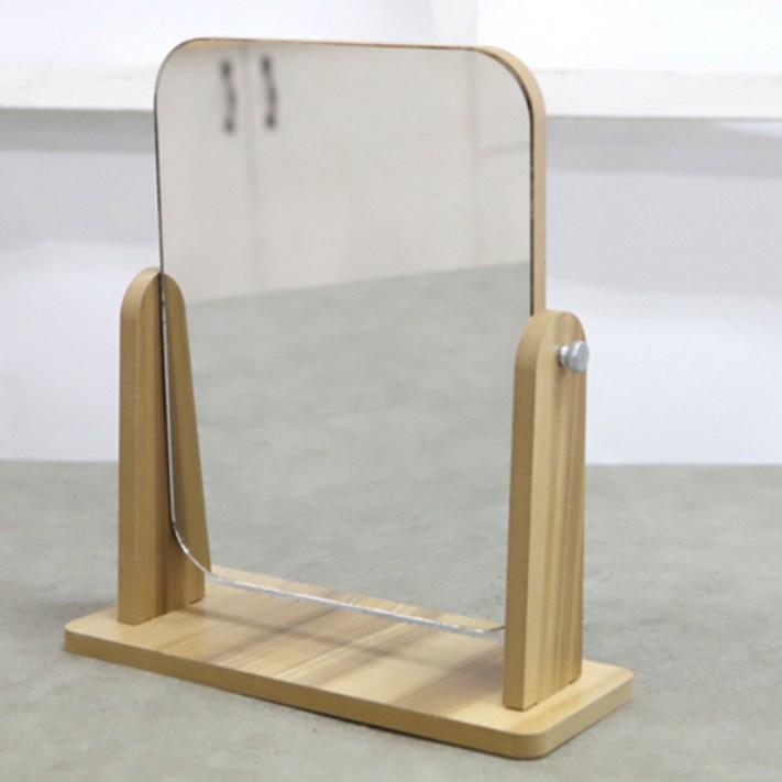 에이비엠코리아 우드 사각 탁상거울