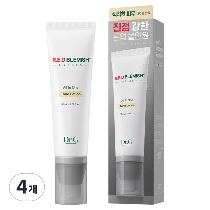 닥터지 레드 블레미쉬 포 맨 톤 로션 올인원, 50ml, 4개