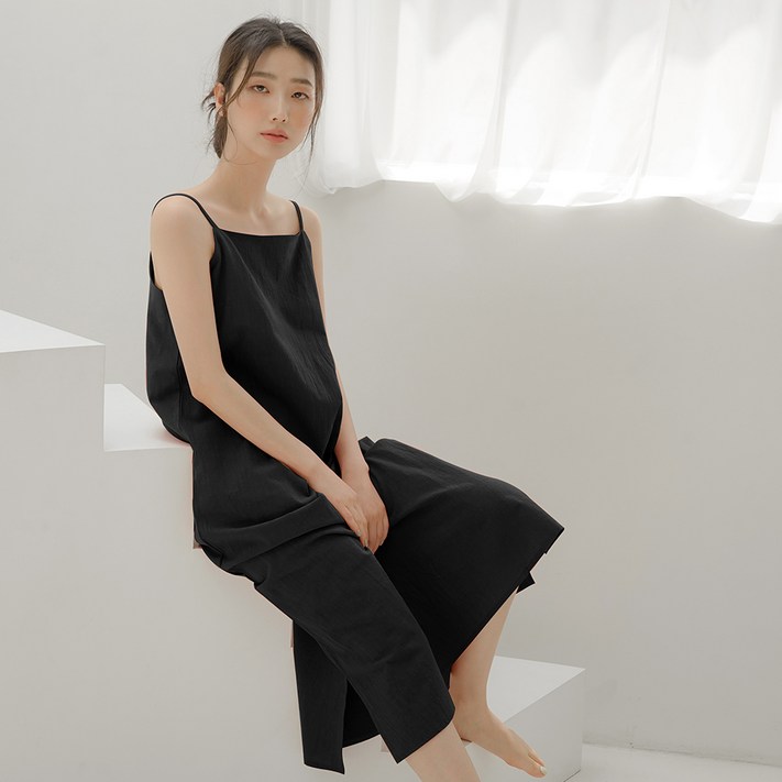 파란 여성용 순면 투웨이 끈 원피스 파란 여성용 순면 투웨이 끈 원피스