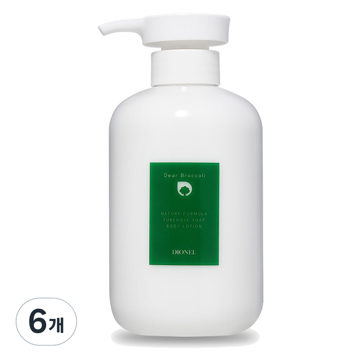 디오넬 디어브로콜리 바디로션 투베로즈 솝 플라워향, 6개, 500g