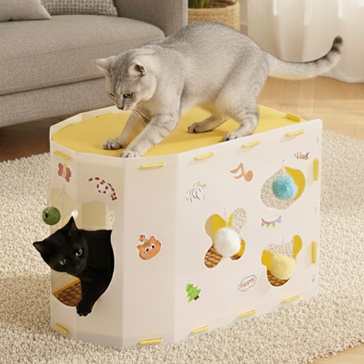 둥둥펫 고양이 방수 터널 숨숨집 냥냥 놀이터