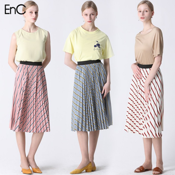 이앤씨ENC EnC 플리츠 스커트