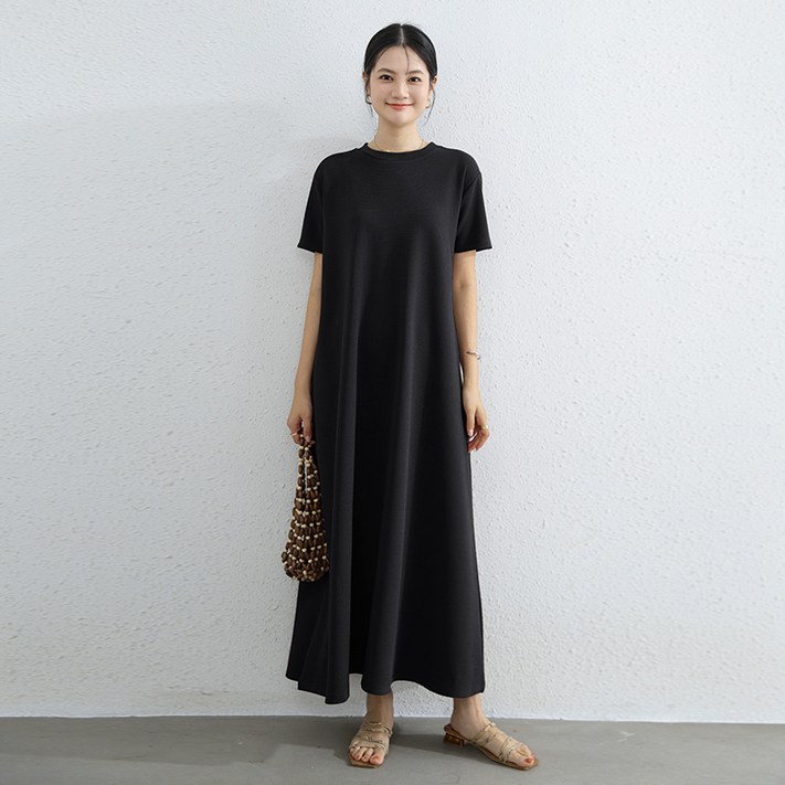 여성 라운드 빅사이즈 롱 원피스
