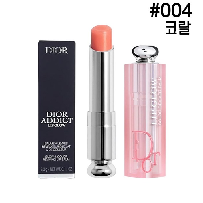 국내백화점정품당일출고디올 어딕트 립 글로우 립밤 립케어 무료선물포장, 004CORAL새포장선물포장, 3.2g, 1개
