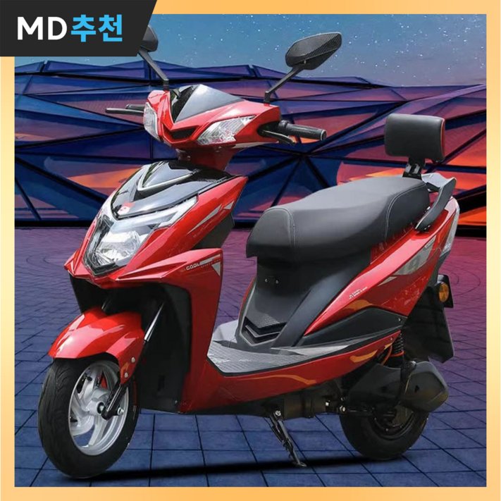 카로벨 고출력 전기 오토바이 스쿠터 바이크 전동 소형 미니 디스크브레이크 출퇴근 배달, 블랙, 60V 23A