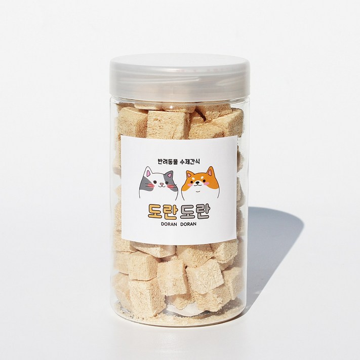 도란도란 동결건조 솜사탕 명태 블럭 강아지 고양이 수제간식 북어 영양 간식 죽, 60g, 1개, 명태