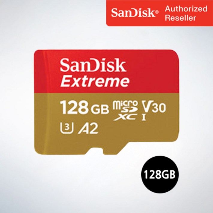 샌디스크 마이크로 SD카드 SDXC Extreme 익스트림 QXAA 128GB - 투데이밈